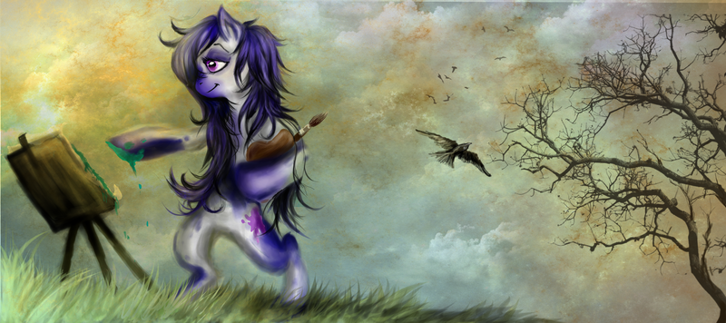 Size: 2700x1200 | Tagged: artist:cruelseptember, dawn, derpibooru import, nature, navy canvas, oc, safe, scenery, spot, twilight (astronomy)