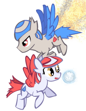 Size: 300x384 | Tagged: safe, artist:lusterpurgeon, derpibooru import, ponified, latias, latios, pegasus, pony, pokémon