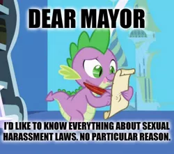 Size: 436x386 | Tagged: suggestive, derpibooru import, edit, edited screencap, screencap, dragon, friendship is magic, caption, image macro, letter, male, meme, quill, spike's love letters, tongue out