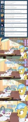 Size: 600x2597 | Tagged: artist:adiwan, ask, ask the vet pony, comic, derpibooru import, doctor fauna, frown, lip bite, opalescence, open mouth, pet, safe, scared, stahp, this will end in pain, tumblr, vet, wide eyes, zoom