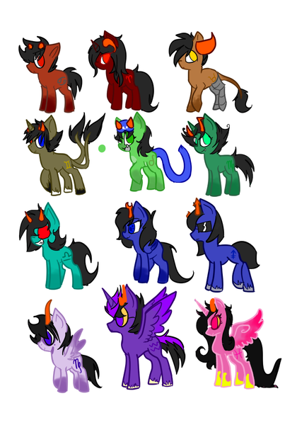 Size: 700x1000 | Tagged: safe, derpibooru import, ponified, alicorn, pony, aradia megido, equius zahhak, eridan ampora, feferi peixes, gamzee makara, homestuck, kanaya maryam, karkat vantas, nepeta leijon, sollux captor, tavros nitram, terezi pyrope, vriska serket