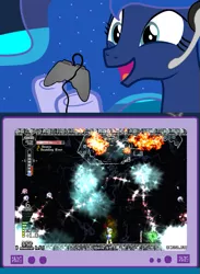 Size: 563x769 | Tagged: safe, derpibooru import, princess luna, pony, gamer luna, copy kitty, exploitable meme, game, gamer meme, meme, obligatory pony, tv meme