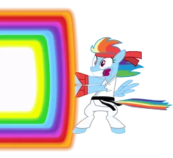 Size: 8774x8000 | Tagged: absurd resolution, artist:mylittlevisuals, cosplay, derpibooru import, hadouken, karate, rainbow dash, remix apple apple apple, rhythm heaven, rhythm is magic, ryu, safe, shinkuu hadouken, street fighter