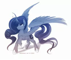 Size: 2742x2321 | Tagged: artist:antiander, dead source, derpibooru import, high res, horn jewelry, jewelry, princess luna, safe, solo
