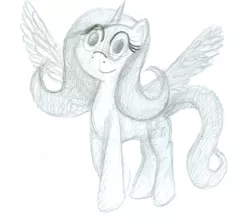 Size: 1816x1616 | Tagged: safe, artist:timeforsp, derpibooru import, fluttershy, alicorn, pony, alicornified, fluttercorn, pencil drawing, race swap, simple background, sketch, solo, traditional art