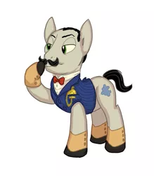 Size: 613x700 | Tagged: artist:carnifex, derpibooru import, hercule poirot, ponified, safe