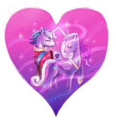 Size: 1000x1048 | Tagged: artist:jellyvampire, derpibooru import, heart, princess cadance, safe, shining armor