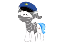 Size: 500x364 | Tagged: artist:roelpo, derpibooru import, hat, homestuck, mailmare hat, peregrine mendicant, ponified, safe, simple background, solo, transparent background