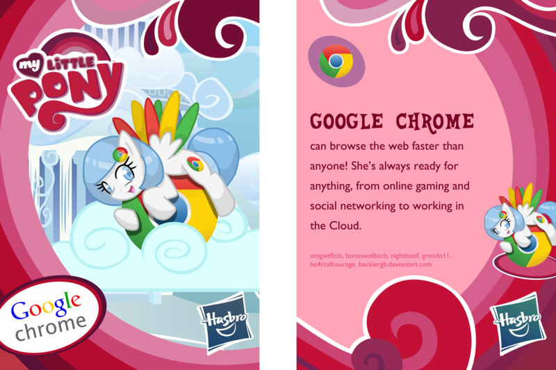 Size: 1800x1200 | Tagged: browser ponies, collector card, derpibooru import, fake, google chrome, internet browser, oc, oc:google chrome, ponified, safe, unofficial characters only