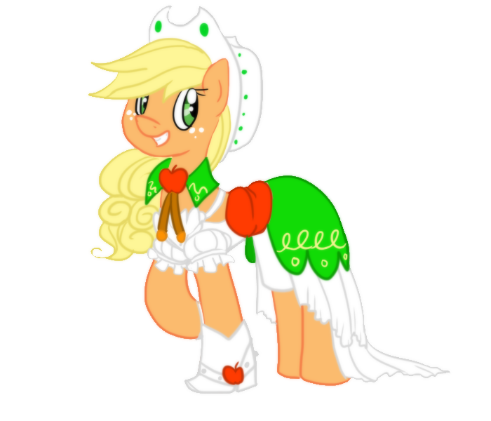 Size: 700x600 | Tagged: alternate hairstyle, applejack, artist:anaxboo, boots, clothes, derpibooru import, dress, safe, wedding dress