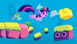 Size: 1300x750 | Tagged: artist:miketheuser, crossover, derpibooru import, fez, game, hat, pointy ponies, safe, solo, spike, twilight sparkle, video game