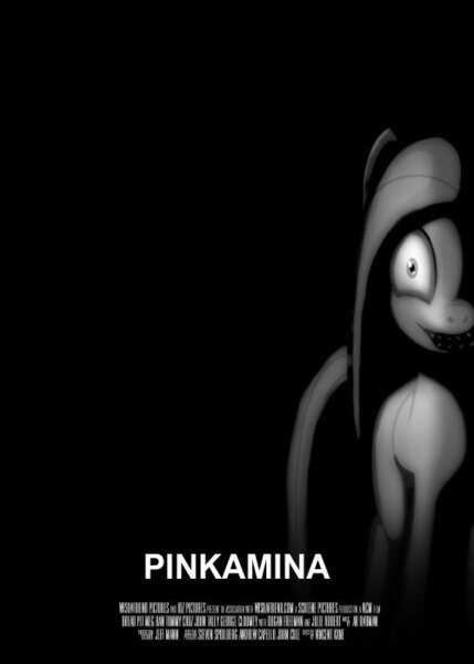 Size: 500x700 | Tagged: creepy, derpibooru import, movie, movie poster, pinkamena diane pie, pinkie pie, semi-grimdark