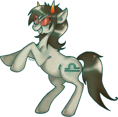 Size: 500x496 | Tagged: artist:pony-untastic, derpibooru import, homestuck, ponified, safe, simple background, solo, terezi pyrope, transparent background