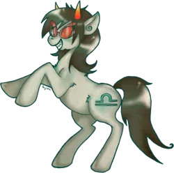 Size: 500x496 | Tagged: artist:pony-untastic, derpibooru import, homestuck, ponified, safe, simple background, solo, terezi pyrope, transparent background