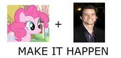 Size: 1104x532 | Tagged: all caps, derpibooru import, exploitable meme, jim carrey, make it happen, meme, meta, pinkie pie, safe