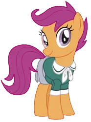 Size: 328x440 | Tagged: artist:ake-xanchez, clothes, derpibooru import, safe, schoolgirl, scootaloo