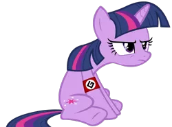 Size: 1000x740 | Tagged: safe, derpibooru import, twilight sparkle, pony, unicorn, female, frown, grammar nazi, grumpy, grumpy twilight, mare, simple background, sitting, solo, transparent background, underhoof, unicorn twilight, vector