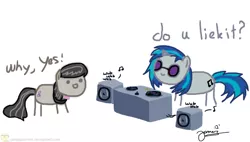 Size: 1224x697 | Tagged: safe, artist:jamesjaames, derpibooru import, octavia melody, vinyl scratch, cute, female, lesbian, music, my little scribble, scratchtavia, scribble, scribbles, shipping, wub