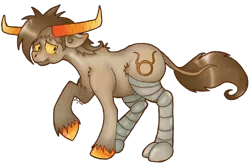 Size: 900x590 | Tagged: artist:pony-untastic, derpibooru import, homestuck, ponified, safe, simple background, solo, tavros nitram, transparent background