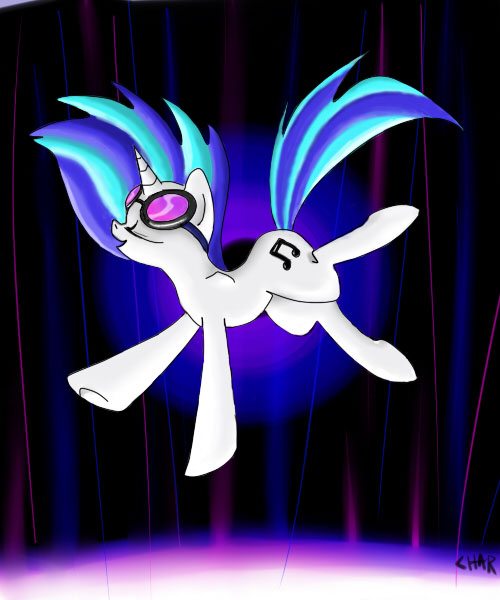 Size: 500x600 | Tagged: artist:charletothemagne, derpibooru import, falling, safe, vinyl scratch