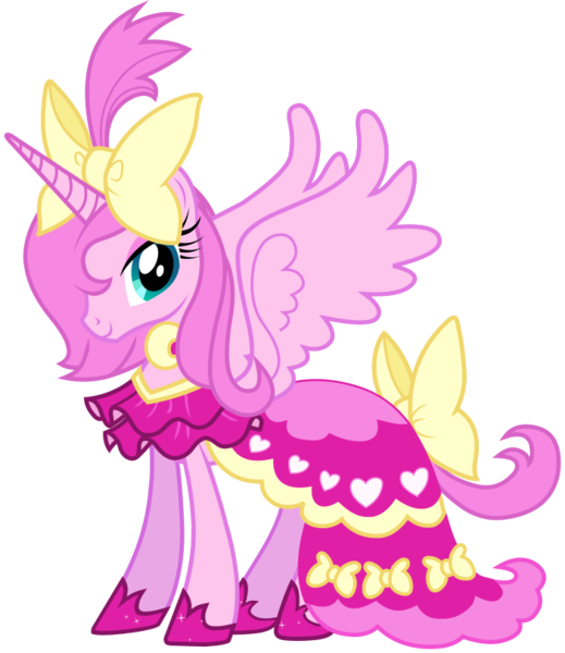 Size: 701x810 | Tagged: artist:aggressively pastel, castle creator, clothes, deleted scene, derpibooru import, dress, official, pink, pinkluna, princess luna, safe, simple background, solo, svg, transparent background, vector, what could have been