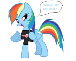 Size: 859x691 | Tagged: artist:hedgehogninja94, clothes, crush 40, derpibooru import, edit, rainbow dash, safe, shirt, simple background, solo, sonic the hedgehog (series), transparent background, vector