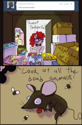 Size: 706x1073 | Tagged: comic, dead, derpibooru import, hate mail for twist, implied, .mov, parody, porn, rat, shed.mov, suggestive, twist, x eyes