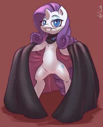 Size: 1000x1238 | Tagged: safe, artist:atryl, derpibooru import, rarity, pony, vampire, bipedal, both cutie marks, cape, clothes, pin