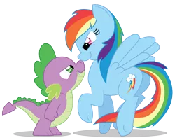 Size: 2083x1667 | Tagged: artist:mickeymonster, artist:romansiii, colored, competitive shipping, derpibooru import, fanfic, female, male, rainbow dash, rainbowspike, safe, shipping, spike, straight