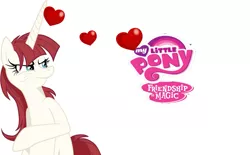 Size: 1479x919 | Tagged: conspiracy, derpibooru import, heart, lauren faust, logo, my little pony logo, oc, oc:fausticorn, safe, smiling, smirk, smug, unofficial characters only, want it need it