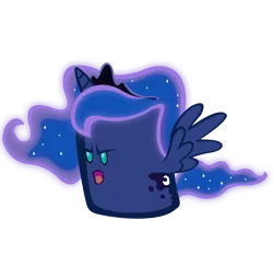 Size: 692x644 | Tagged: artist:durpy, derpibooru import, marshmallow, princess luna, safe, simple background, solo, transparent background, vector