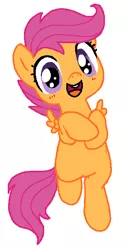 Size: 353x678 | Tagged: safe, artist:pimmy, derpibooru import, scootaloo, pegasus, pony, blushing, cute, cutealoo, female, filly, open mouth, simple background, solo, white background