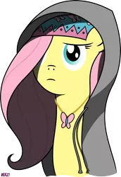 Size: 1262x1838 | Tagged: artist:verzi-9, clothes, dead source, derpibooru import, fluttershy, hoodie, hug life, safe