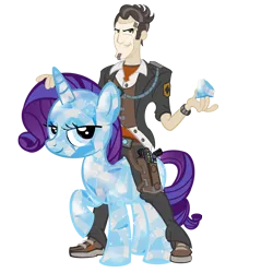 Size: 1000x1000 | Tagged: safe, artist:pixelkitties, derpibooru import, rarity, crystal pony, pony, unicorn, borderlands, borderlands 2, butt stallion, crystal rarity, female, handsome jack, hilarious in hindsight, mare, simple background, transparent background