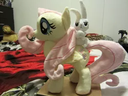 Size: 800x600 | Tagged: angel bunny, artist:little-broy-peep, derpibooru import, fluttershy, irl, photo, plushie, safe, solo