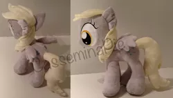 Size: 2557x1452 | Tagged: safe, artist:casseminapie, derpibooru import, derpy hooves, pegasus, pony, female, irl, mare, photo, plushie, solo