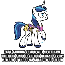 Size: 1024x1024 | Tagged: artist:derkrazykraut, derpibooru import, gelding, headcanon, hilarious in hindsight, jossed, safe, shining armor, sucks to be him, trivia, wrong