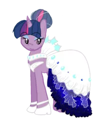 Size: 600x800 | Tagged: alternate hairstyle, artist:anaxboo, clothes, derpibooru import, dress, safe, simple background, solo, transparent background, twilight sparkle, wedding dress