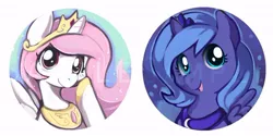 Size: 600x301 | Tagged: artist:ende26, derpibooru import, princess celestia, princess luna, safe