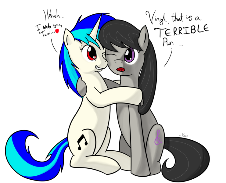 Size: 3880x3140 | Tagged: safe, artist:jade meteor, derpibooru import, octavia melody, vinyl scratch, female, high res, lesbian, scratchtavia, shipping