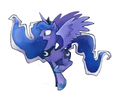 Size: 3500x3000 | Tagged: dead source, safe, artist:snufflin, derpibooru import, princess luna, female, happy, high res, simple background, smiling, solo, spread wings, transparent background, wings