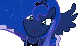 Size: 5000x2999 | Tagged: artist:spinnyhat, derpibooru import, imminent kissing, kissy face, looking at you, :o, princess luna, safe, simple background, solo, spread wings, transparent background, vector