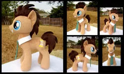 Size: 1767x1059 | Tagged: artist:fireflytwinkletoes, collar, derpibooru import, doctor whooves, irl, necktie, photo, plushie, safe, solo, time turner