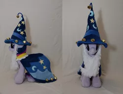 Size: 1300x1000 | Tagged: artist:makeshiftwings30, clothes, derpibooru import, hat, irl, nightmare night, outfit, photo, plushie, safe, solo, star swirl the bearded costume, twilight sparkle