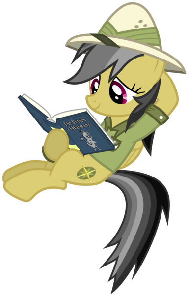 Size: 3000x4698 | Tagged: absurd resolution, alternate universe, artist:jackofmosttrades, book, daring do, derpibooru import, reading, safe, simple background, transparent background, vector