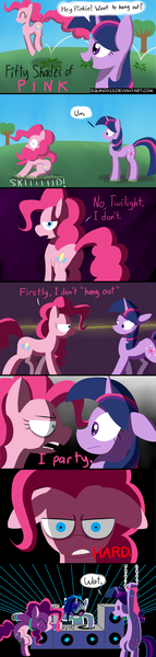 Size: 700x2940 | Tagged: artist:equinox23, comic, derpibooru import, hilarious in hindsight, pinkie pie, safe, twilight sparkle, vinyl scratch