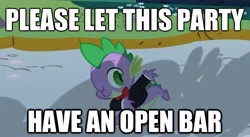 Size: 619x338 | Tagged: derpibooru import, grand galloping gala, image macro, meme, peeking, safe, solo, spike