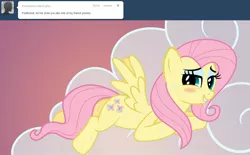 Size: 1280x793 | Tagged: artist:hourglass-vectors, ask, ask flutterslut, blushing, derpibooru import, draw me like one of your french girls, drool, fluttershy, lip bite, suggestive, sweat, tumblr