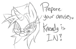 Size: 500x327 | Tagged: artist:leadhooves, dead source, derpibooru import, glasses, grayscale, monochrome, oc, oc:kneaded rubber, safe, solo, unofficial characters only, vulgar