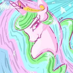 Size: 500x500 | Tagged: artist:destroymuse, derpibooru import, princess celestia, safe, smiling, solo